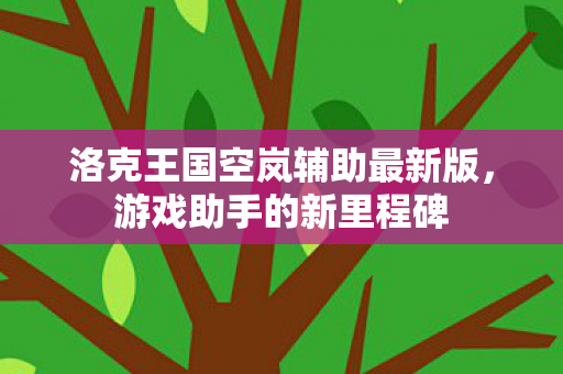 洛克王国空岚辅助最新版,游戏助手的新里程碑 洛克王国空岚辅助最新版,游戏助手的新里程碑