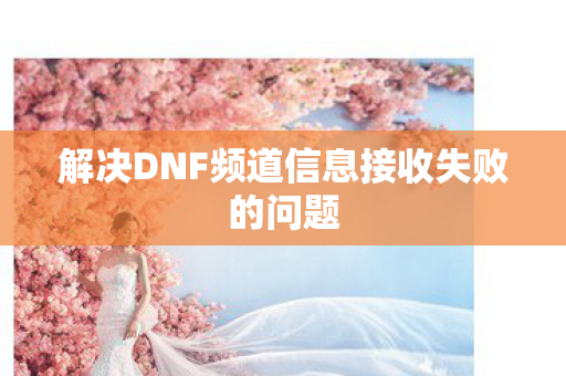 解决DNF频道信息接收失败的问题 解决DNF频道信息接收失败的问题