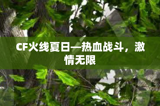 CF火线夏日—热血战斗,激情无限 CF火线夏日—热血战斗,激情无限