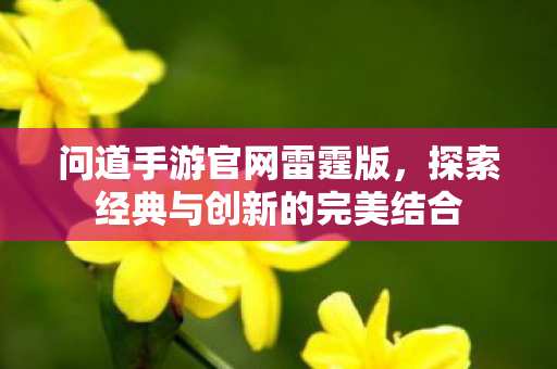 问道手游官网雷霆版,探索经典与创新的完美结合 问道手游官网雷霆版,探索经典与创新的完美结合