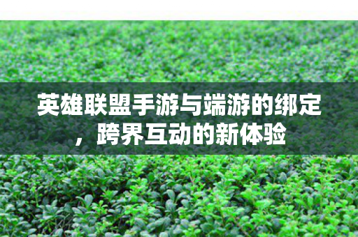 英雄联盟手游与端游的绑定,跨界互动的新体验 英雄联盟手游与端游的绑定,跨界互动的新体验