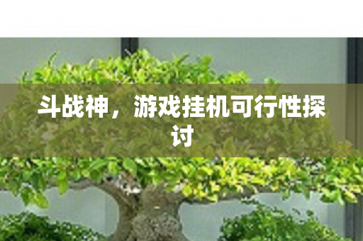 斗战神,游戏挂机可行性探讨 斗战神,游戏挂机可行性探讨
