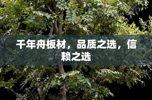 千年舟板材，品质之选，信赖之选