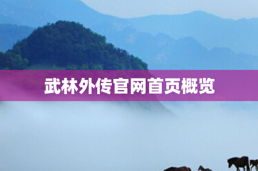 武林外传官网首页概览