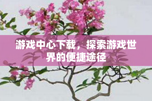 游戏中心下载,探索游戏世界的便捷途径 游戏中心下载,探索游戏世界的便捷途径