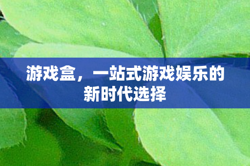 游戏盒,一站式游戏娱乐的新时代选择 游戏盒,一站式游戏娱乐的新时代选择