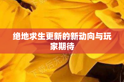 绝地求生更新的新动向与玩家期待