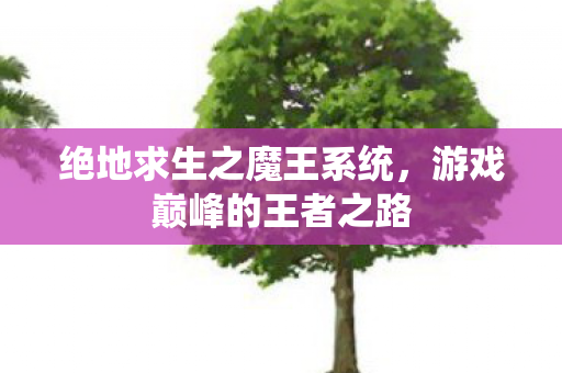 绝地求生之魔王系统,游戏巅峰的王者之路 绝地求生之魔王系统,游戏巅峰的王者之路
