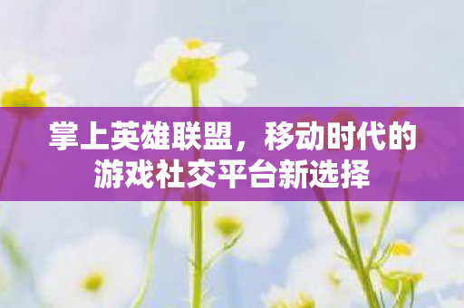 掌上英雄联盟,移动时代的游戏社交平台新选择 掌上英雄联盟,移动时代的游戏社交平台新选择