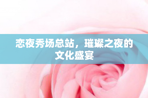 恋夜秀场总站,璀璨之夜的文化盛宴 恋夜秀场总站,璀璨之夜的文化盛宴