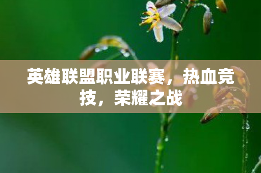 英雄联盟职业联赛,热血竞技,荣耀之战 英雄联盟职业联赛,热血竞技,荣耀之战
