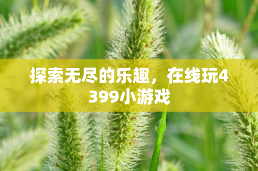 探索无尽的乐趣,在线玩4399小游戏 探索无尽的乐趣,在线玩4399小游戏