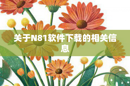 关于N81软件下载的相关信息