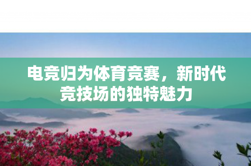 电竞归为体育竞赛,新时代竞技场的独特魅力 电竞归为体育竞赛,新时代竞技场的独特魅力