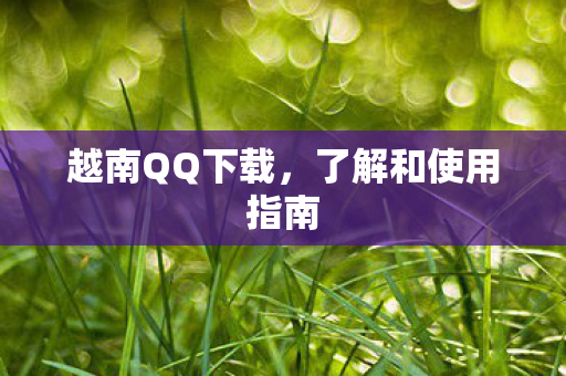 越南QQ下载,了解和使用指南 越南QQ下载,了解和使用指南