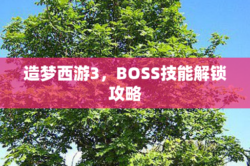 造梦西游3,BOSS技能解锁攻略 造梦西游3,BOSS技能解锁攻略