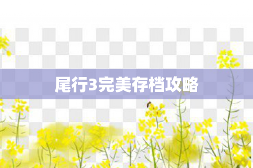 尾行3完美存档攻略 尾行3完美存档攻略