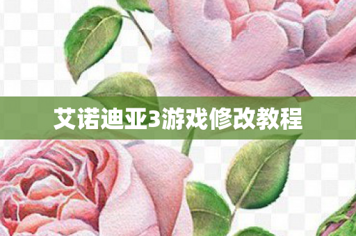 艾诺迪亚3游戏修改教程 艾诺迪亚3游戏修改教程