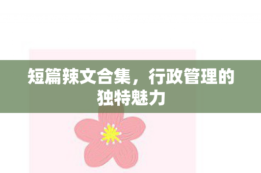 短篇辣文合集,行政管理的独特魅力 短篇辣文合集,行政管理的独特魅力