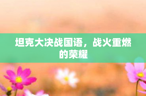 坦克大决战国语,战火重燃的荣耀 坦克大决战国语,战火重燃的荣耀