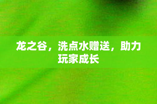 龙之谷，洗点水赠送，助力玩家成长