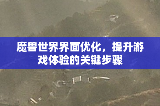 魔兽世界界面优化，提升游戏体验的关键步骤