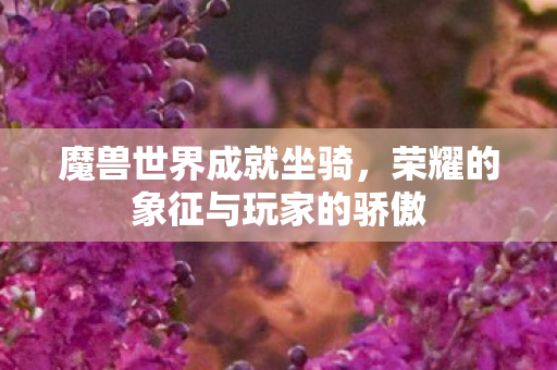 魔兽世界成就坐骑，荣耀的象征与玩家的骄傲