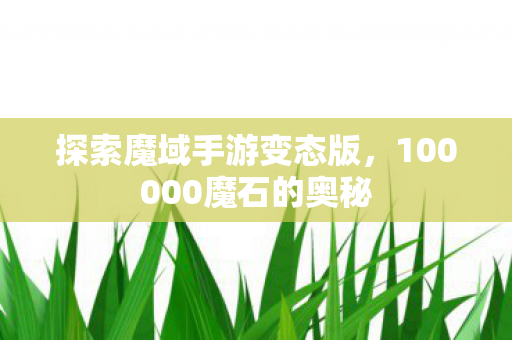 探索魔域手游变态版,100000魔石的奥秘 探索魔域手游变态版,100000魔石的奥秘