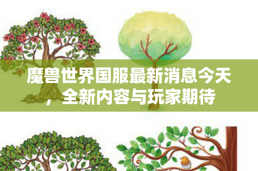 魔兽世界国服最新消息今天,全新内容与玩家期待 魔兽世界国服最新消息今天,全新内容与玩家期待