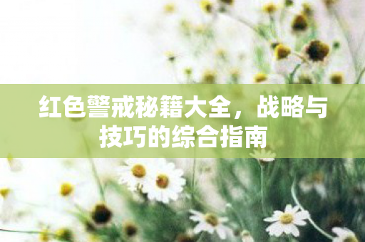 红色警戒秘籍大全,战略与技巧的综合指南 红色警戒秘籍大全,战略与技巧的综合指南