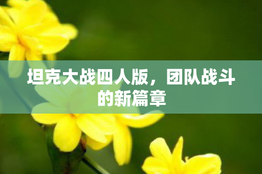 坦克大战四人版,团队战斗的新篇章 坦克大战四人版,团队战斗的新篇章