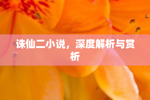 诛仙二小说,深度解析与赏析 诛仙二小说,深度解析与赏析