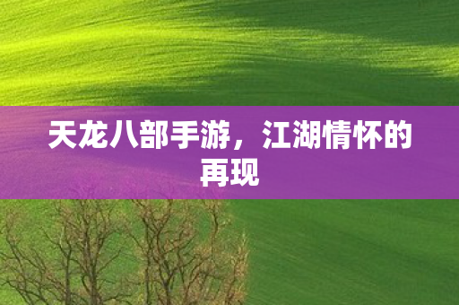 天龙八部手游,江湖情怀的再现 天龙八部手游,江湖情怀的再现