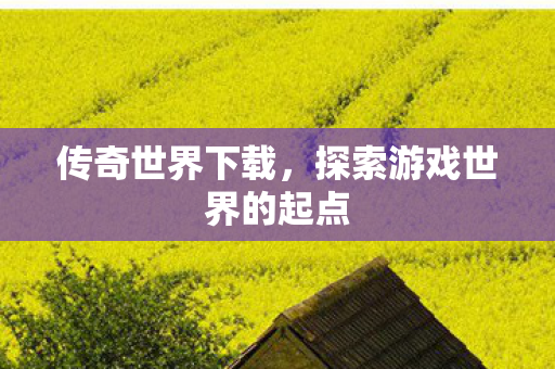 传奇世界下载,探索游戏世界的起点 传奇世界下载,探索游戏世界的起点