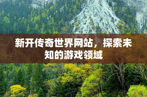 新开传奇世界网站,探索未知的游戏领域 新开传奇世界网站,探索未知的游戏领域