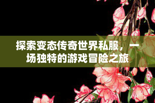 探索变态传奇世界私服,一场独特的游戏冒险之旅 探索变态传奇世界私服,一场独特的游戏冒险之旅