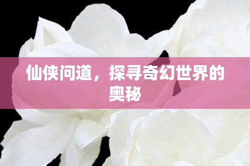 仙侠问道，探寻奇幻世界的奥秘