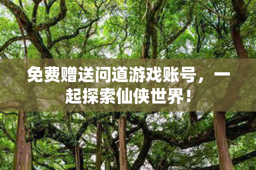 免费赠送问道游戏账号,一起探索仙侠世界! 免费赠送问道游戏账号,一起探索仙侠世界!