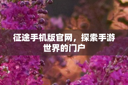 征途手机版官网,探索手游世界的门户 征途手机版官网,探索手游世界的门户