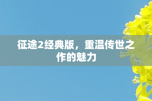 征途2经典版,重温传世之作的魅力 征途2经典版,重温传世之作的魅力