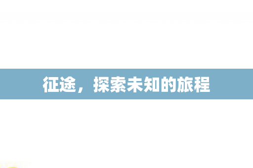征途，探索未知的旅程