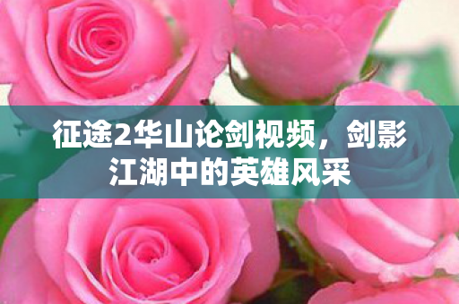 征途2华山论剑视频，剑影江湖中的英雄风采