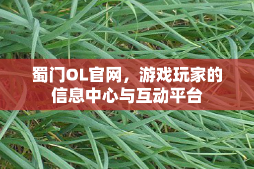 蜀门OL官网,游戏玩家的信息中心与互动平台 蜀门OL官网,游戏玩家的信息中心与互动平台