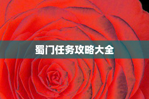 蜀门任务攻略大全 蜀门任务攻略大全