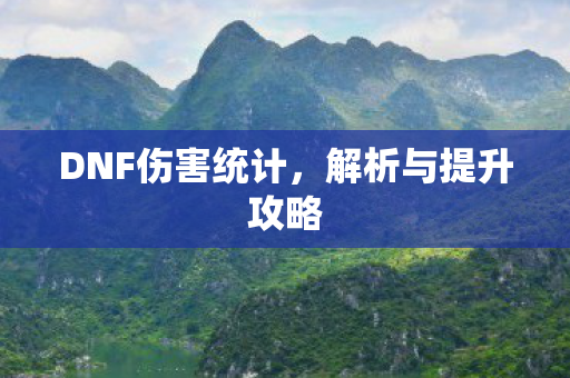 DNF伤害统计,解析与提升攻略 DNF伤害统计,解析与提升攻略