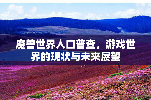 魔兽世界人口普查，游戏世界的现状与未来展望