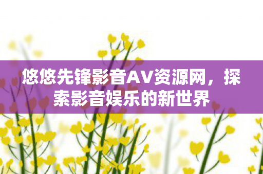 悠悠先锋影音AV资源网,探索影音娱乐的新世界 悠悠先锋影音AV资源网,探索影音娱乐的新世界