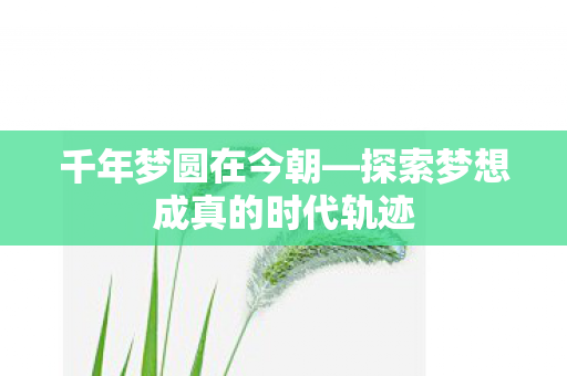 千年梦圆在今朝—探索梦想成真的时代轨迹 千年梦圆在今朝—探索梦想成真的时代轨迹