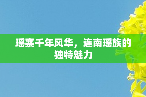 瑶寨千年风华,连南瑶族的独特魅力 瑶寨千年风华,连南瑶族的独特魅力