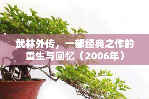 武林外传,一部经典之作的重生与回忆(2006年) 武林外传,一部经典之作的重生与回忆(2006年)